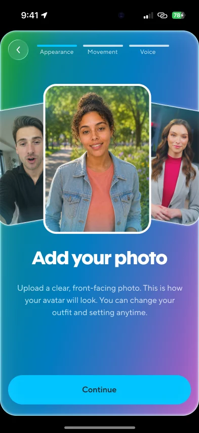 Add your photo: upload a clear, front-facing photo