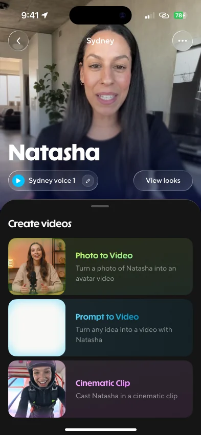The avatar’s profile: Natasha, her voice, her looks, and ways to create videos