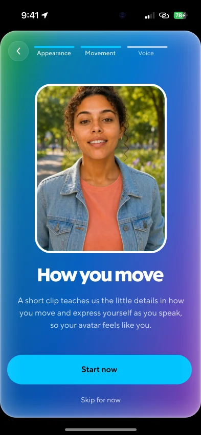 How you move: a short clip teaches the little details of how you move and speak